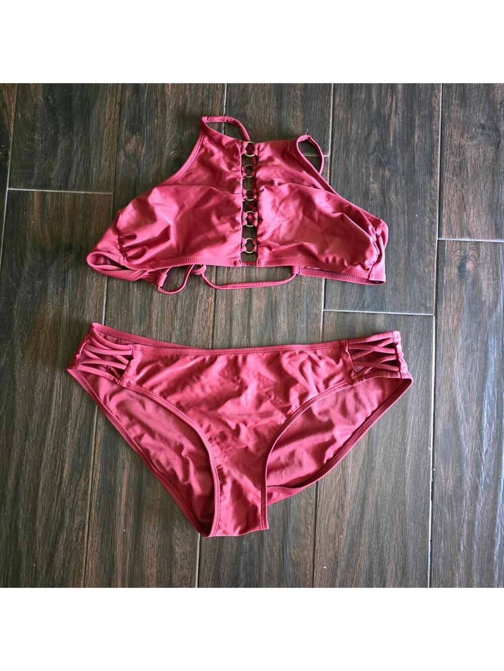 Xhilaration Women's Burgundy Swimsuit-one-piece